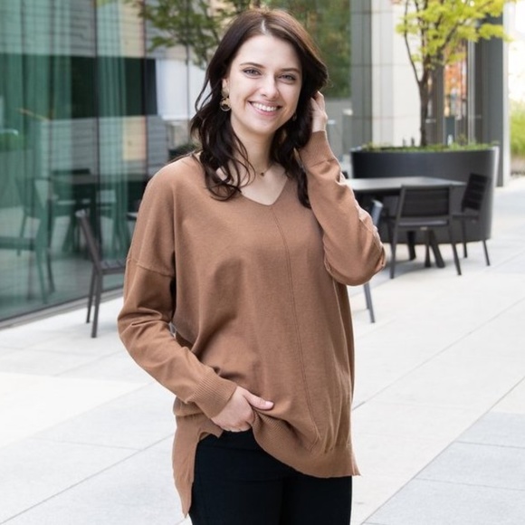 Sincerely Alisa Sweaters - JENNER V-NECK TUNIC